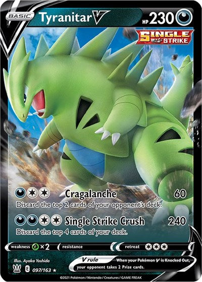 Tyranitar V (SWSH05: Battle Styles) Near Mint Holofoil