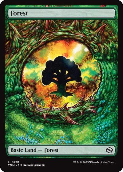 Forest (0291) (Tarkir: Dragonstorm) Light Play Foil