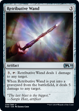 Retributive Wand (Magic 2020 Core Set) Near Mint Foil