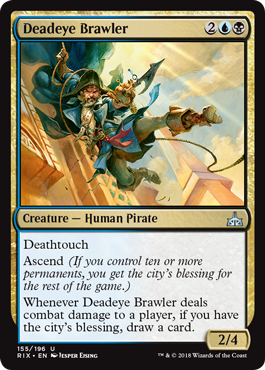 Deadeye Brawler (Rivals of Ixalan) Medium Play Foil
