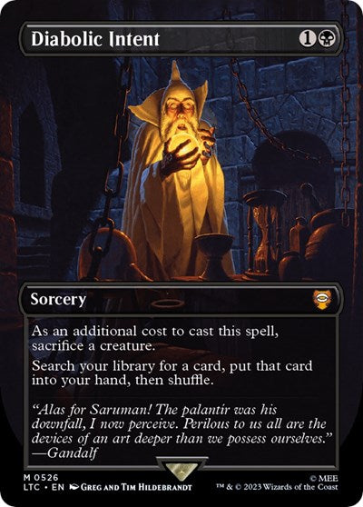 Diabolic Intent (Borderless) (Commander: The Lord of the Rings: Tales of Middle-earth) Near Mint