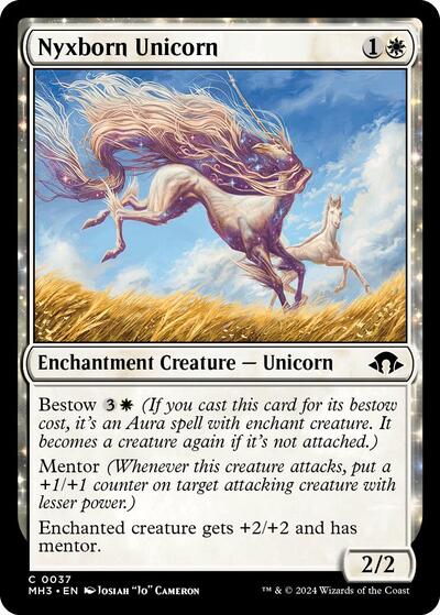 Nyxborn Unicorn (Modern Horizons 3) Light Play Foil