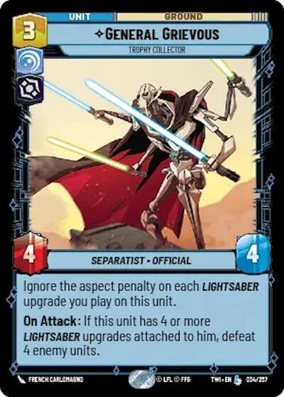 General Grievous Trophy Collector (Twilight of the Republic) Near Mint Foil