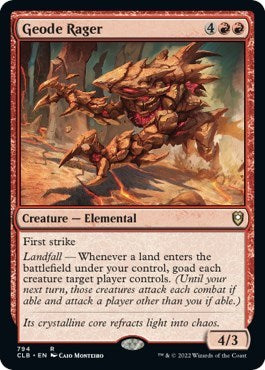 Geode Rager (Commander Legends: Battle for Baldur's Gate) Near Mint