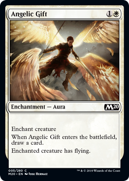 Angelic Gift (Magic 2020 Core Set) Light Play Foil