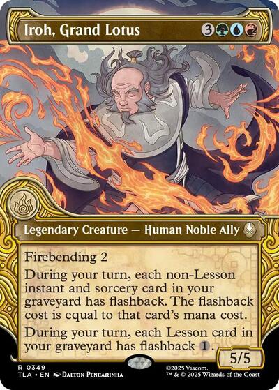 Iroh, Grand Lotus (Showcase) (Avatar: The Last Airbender) Damaged / Poor Foil
