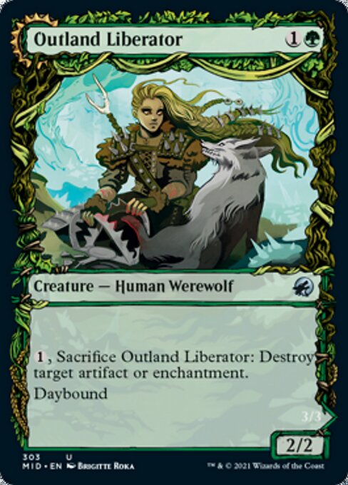 Outland Liberator / Frenzied Trapbreaker (Showcase) (Innistrad: Midnight Hunt) Light Play Foil