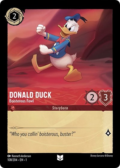 Donald Duck - Boisterous Fowl (The First Chapter) Near Mint Cold Foil