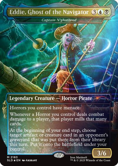 Eddie, Ghost of the Navigator - Captain N'ghathrod (Rainbow Foil) (Secret Lair) Near Mint Foil