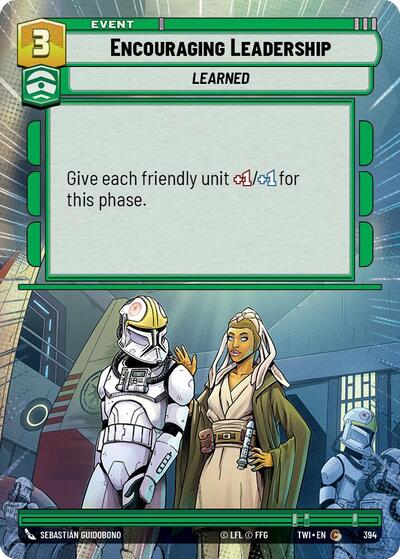 Encouraging Leadership (Hyperspace) (Twilight of the Republic) Near Mint Foil