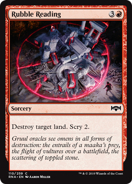Rubble Reading (Ravnica Allegiance) Light Play Foil