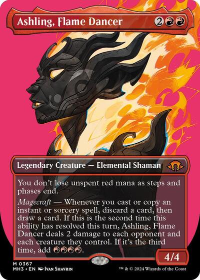 Ashling, Flame Dancer (Borderless) (Modern Horizons 3) Light Play