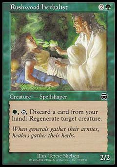 Rushwood Herbalist (Mercadian Masques) Medium Play Foil