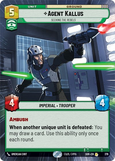 Agent Kallus Seeking the Rebels (Hyperspace) (Spark of Rebellion) Near Mint