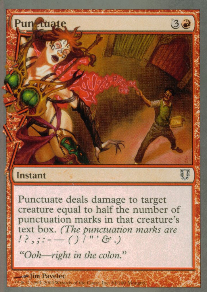 Punctuate (Unhinged) Light Play