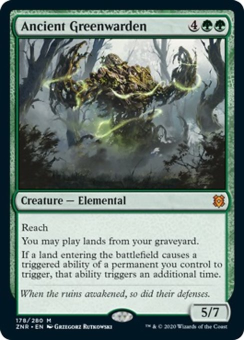 Ancient Greenwarden (Zendikar Rising) Heavy Play Foil