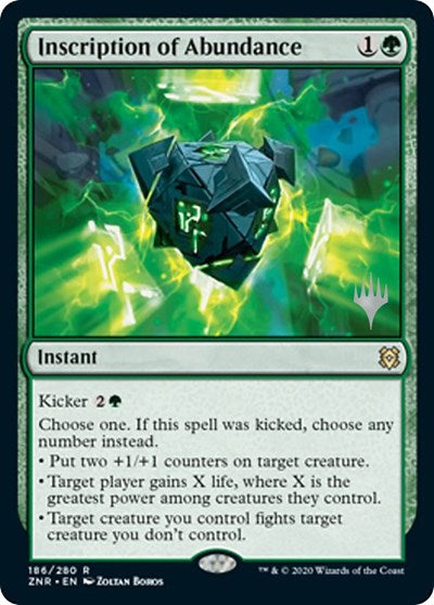 Inscription of Abundance (Promo Pack: Zendikar Rising) Medium Play Foil