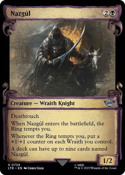 Nazgul (0724) (Showcase Scrolls) (Universes Beyond: The Lord of the Rings: Tales of Middle-earth) Light Play Foil