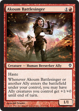 Akoum Battlesinger (Worldwake) Damaged / Poor
