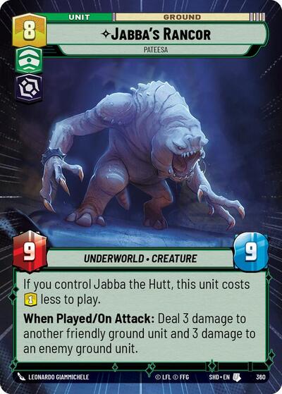 Jabba's Rancor Pateesa (Hyperspace) (Shadows of the Galaxy) Near Mint