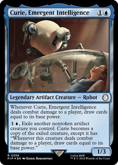 Curie, Emergent Intelligence (Surge Foil) (Universes Beyond: Fallout) Near Mint Foil