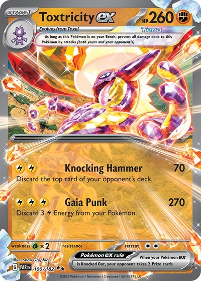 Toxtricity ex (Scarlet and Violet: Paradox Rift) Near Mint Holofoil
