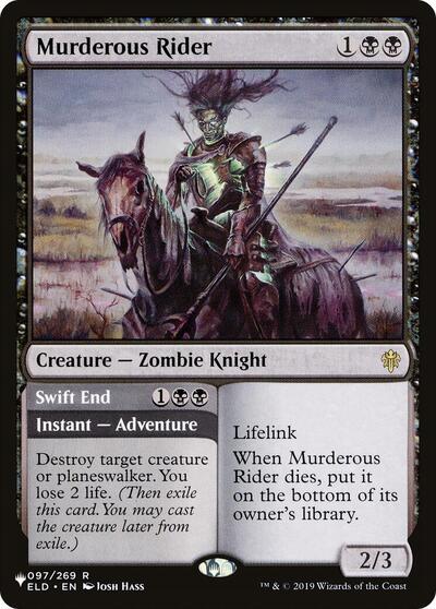 Murderous Rider (The List) Light Play