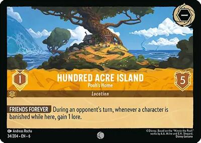 Hundred Acre Island - Pooh's Home (Azurite Sea) Near Mint Cold Foil