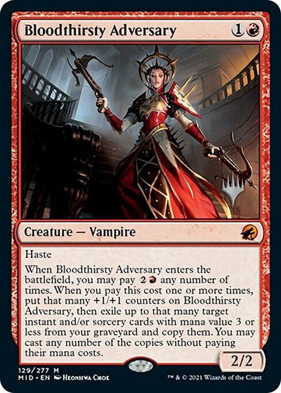 Bloodthirsty Adversary (Promo Pack: Innistrad: Midnight Hunt) Light Play Foil