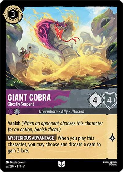 Giant Cobra - Ghostly Serpent (Archazia's Island) Near Mint Cold Foil
