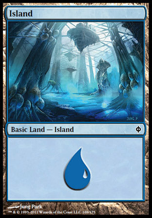 Island (169) (New Phyrexia) Medium Play