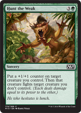 Hunt the Weak (Magic 2015 Core Set) Medium Play Foil