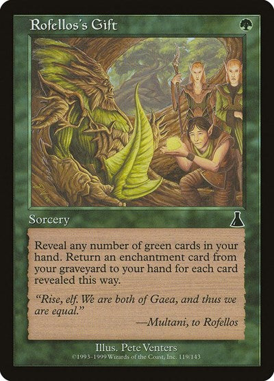 Rofellos's Gift (Urza's Destiny) Light Play Foil
