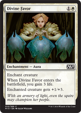 Divine Favor (Magic 2015 Core Set) Medium Play Foil