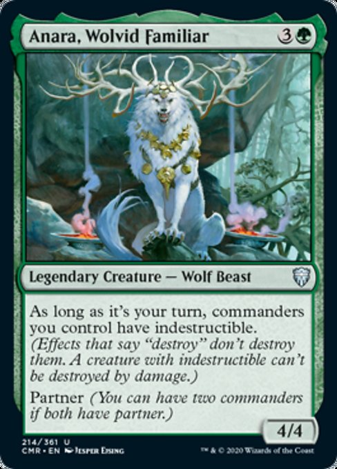 Anara, Wolvid Familiar (Commander Legends) Light Play Foil