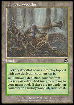 Hickory Woodlot (Mercadian Masques) Damaged / Poor