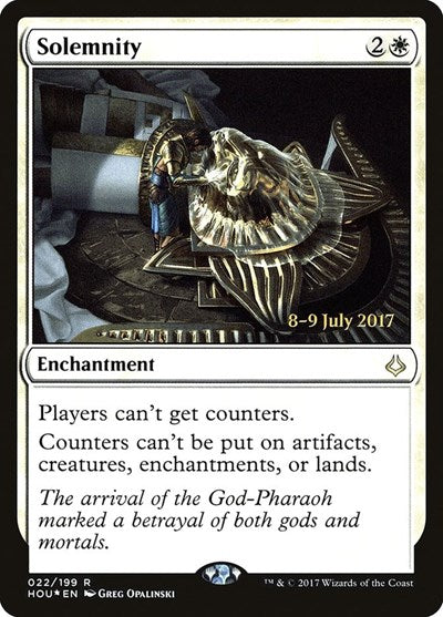 Solemnity (Promos: Prerelease Cards) Medium Play Foil