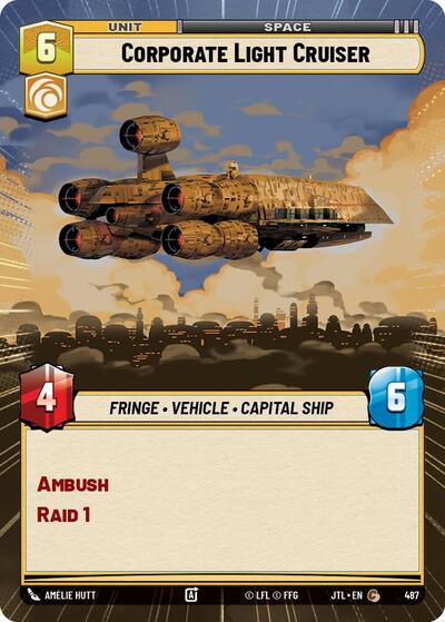 Corporate Light Cruiser (Hyperspace) (Jump to Lightspeed) Near Mint