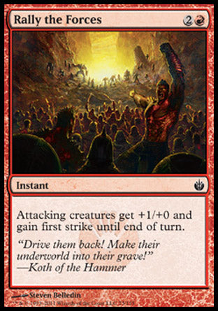 Rally the Forces (Mirrodin Besieged) Light Play Foil