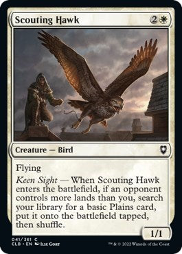 Scouting Hawk (Commander Legends: Battle for Baldur's Gate) Light Play