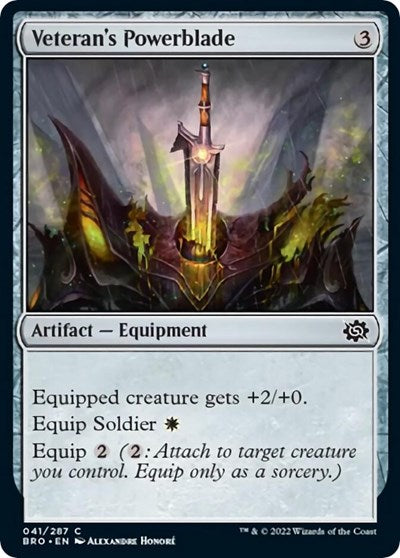 Veteran's Powerblade (The Brothers' War) Light Play Foil