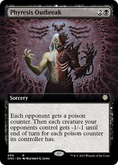 Phyresis Outbreak (Extended Art) (Commander: Phyrexia: All Will Be One) Light Play