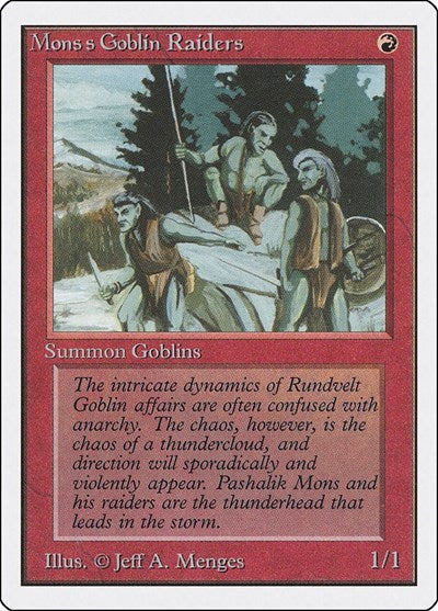 Mons's Goblin Raiders (Unlimited) Near Mint