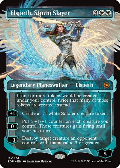 Elspeth, Storm Slayer (Showcase) (Tarkir: Dragonstorm) Near Mint Foil