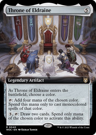 Throne of Eldraine (Extended Art) (Commander: Wilds of Eldraine) Light Play Foil