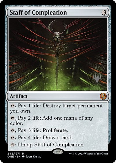 Staff of Compleation (Promo Pack: Phyrexia: All Will Be One) Damaged / Poor