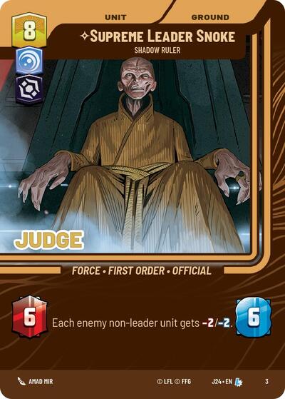 Supreme Leader Snoke Shadow Ruler (Judge Promos) Near Mint