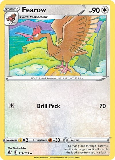 Fearow (SWSH05: Battle Styles) Light Play Reverse Holofoil