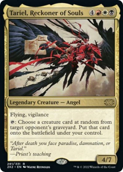 Tariel, Reckoner of Souls (Double Masters 2022) Light Play Foil
