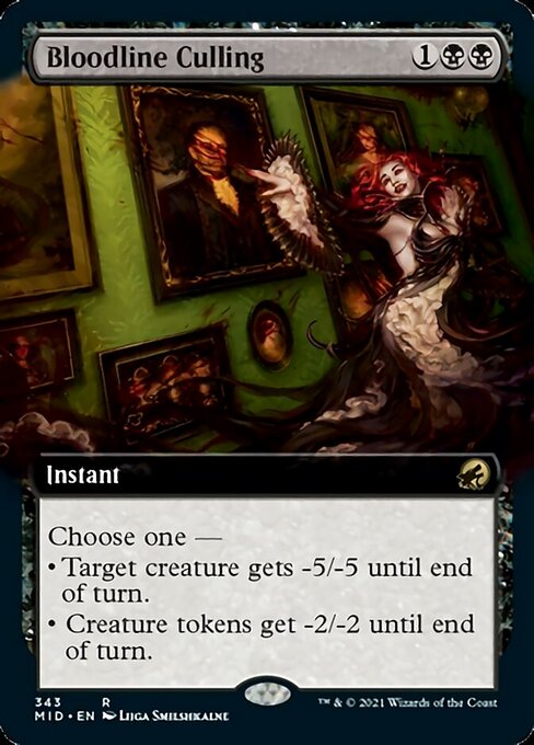 Bloodline Culling (Extended Art) (Innistrad: Midnight Hunt) Light Play